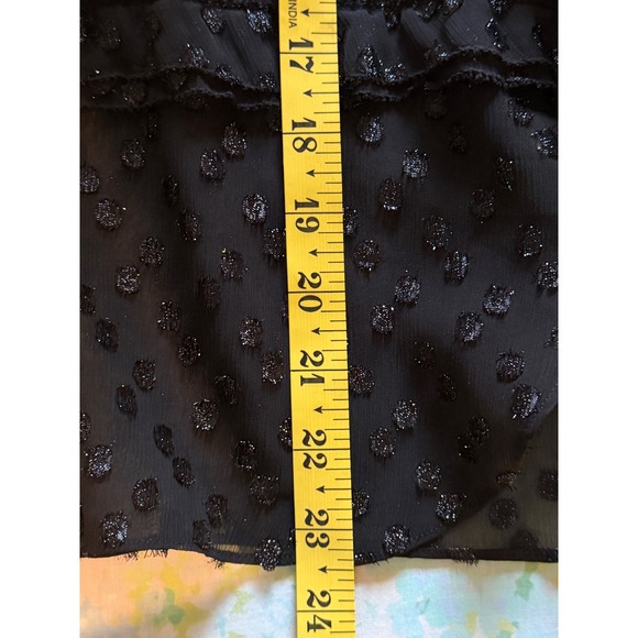 Isabel Marant | Lurex Dot Alba Top EU40/US Large Black Glitter Ruffle Trim - Picture 10 of 10